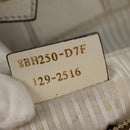 FENDI 2Jours Hand Bag Leather 2way White Gold Auth bs30333-12