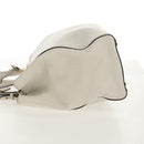 FENDI 2Jours Hand Bag Leather 2way White Gold Auth bs30333-3