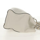 FENDI 2Jours Hand Bag Leather 2way White Gold Auth bs30333-4