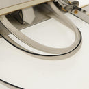 FENDI 2Jours Hand Bag Leather 2way White Gold Auth bs30333-7