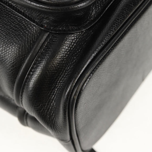 Gianni Versace Sunburst Backpack Leather Black Gold Auth bs30337