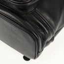 Gianni Versace Sunburst Backpack Leather Black Gold Auth bs30337-16