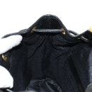 Gianni Versace Sunburst Backpack Leather Black Gold Auth bs30337-25