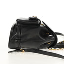 Gianni Versace Sunburst Backpack Leather Black Gold Auth bs30337-4