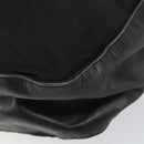 PRADA Shoulder Bag Nylon Leather Black Silver Auth bs30342-9