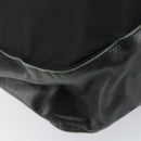 PRADA Shoulder Bag Nylon Leather Black Silver Auth bs30342-14