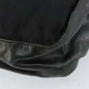 PRADA Shoulder Bag Nylon Leather Black Silver Auth bs30342-16