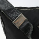 PRADA Shoulder Bag Nylon Leather Black Silver Auth bs30342-10