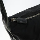 PRADA Shoulder Bag Nylon Leather Black Silver Auth bs30342-18