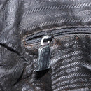 PRADA Shoulder Bag Nylon Leather Black Silver Auth bs30342-22