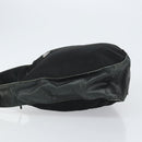 PRADA Shoulder Bag Nylon Leather Black Silver Auth bs30342-4