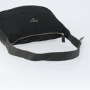 PRADA Shoulder Bag Nylon Leather Black Silver Auth bs30342-7