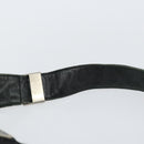 PRADA Shoulder Bag Nylon Leather Black Silver Auth bs30342-8