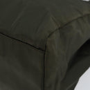 PRADA Tote Bag Nylon Khaki Silver Auth bs30343-9