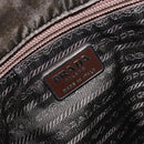 PRADA Tote Bag Nylon Khaki Silver Auth bs30343-18