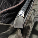 PRADA Tote Bag Nylon Khaki Silver Auth bs30343-22