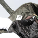 PRADA Tote Bag Nylon Khaki Silver Auth bs30343-12