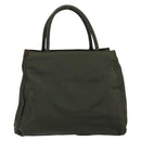 PRADA Tote Bag Nylon Khaki Silver Auth bs30343-2