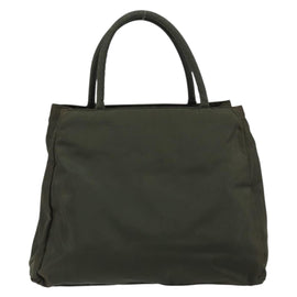 PRADA Tote Bag Nylon Khaki Silver Auth bs30343 - 0
