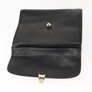 Burberrys Hand Bag Leather Black Gold Auth bs30344-15