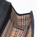 Burberrys Hand Bag Leather Black Gold Auth bs30344-17