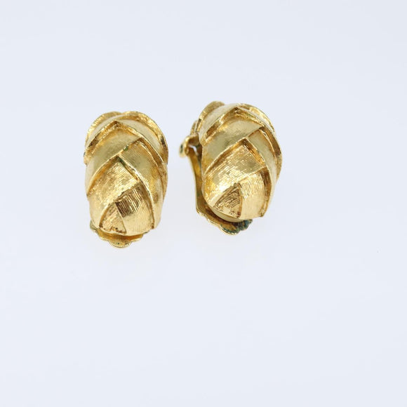 Christian Dior Earring metal Gold Auth bs30345