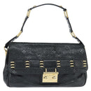 LOUIS VUITTON Monogram Mydia Ruber Shoulder Bag Black M40282 LV Auth bs30352-1