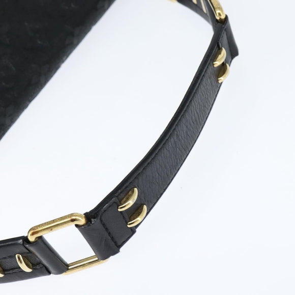 LOUIS VUITTON Monogram Mydia Ruber Shoulder Bag Black M40282 LV Auth bs30352