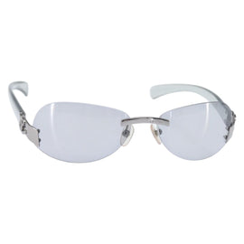 CHANEL COCO Mark Sunglasses plastic Clear CC Auth bs30357
