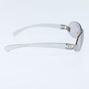 CHANEL COCO Mark Sunglasses plastic Clear CC Auth bs30357-4