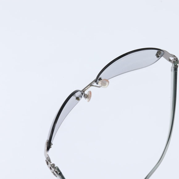 CHANEL COCO Mark Sunglasses plastic Clear CC Auth bs30357