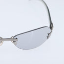 CHANEL COCO Mark Sunglasses plastic Clear CC Auth bs30357-8