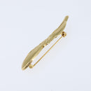 Christian Dior Feather Brooch metal Gold Auth bs30359-4