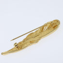 Christian Dior Feather Brooch metal Gold Auth bs30359-7