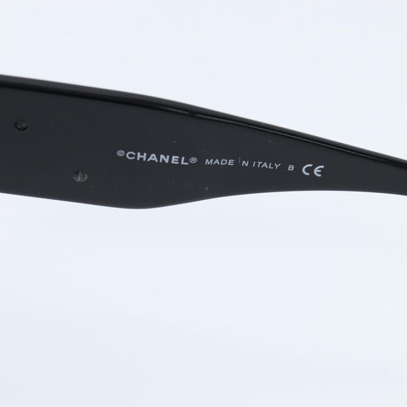 CHANEL Camelia Sunglasses plastic Black CC Auth bs30360