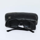 CHANEL Camelia Sunglasses plastic Black CC Auth bs30360-12