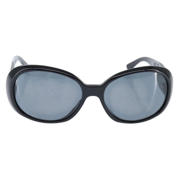 CHANEL Camelia Sunglasses plastic Black CC Auth bs30360