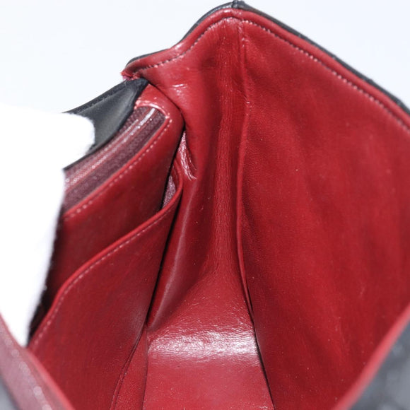 CHANEL Matelasse Chain Flap Bag Turn Lock Lamb Skin Black Gold CC Auth bs30361