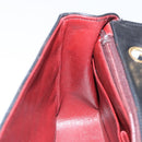 CHANEL Matelasse Chain Flap Bag Turn Lock Lamb Skin Black Gold CC Auth bs30361-21