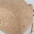 CHANEL Matelasse Chain Shoulder Bag Lamb Skin Pink Gold CC Auth bs30362-10