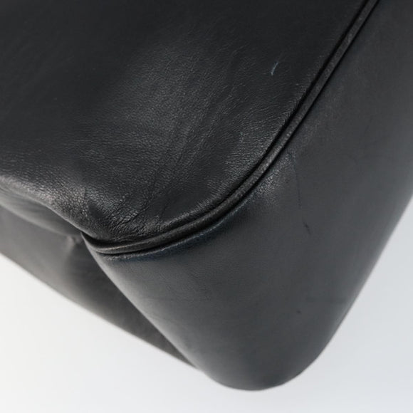 Salvatore Ferragamo Vala Tote Bag Leather Black Silver Auth bs30363