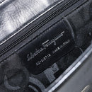 Salvatore Ferragamo Vala Tote Bag Leather Black Silver Auth bs30363-16