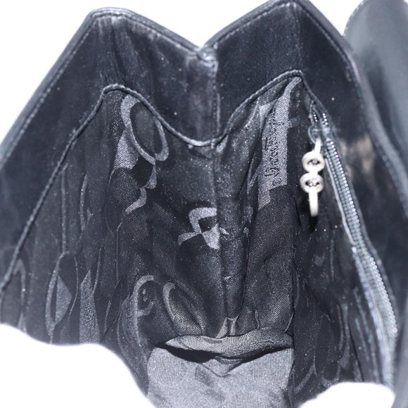 Salvatore Ferragamo Vala Tote Bag Leather Black Silver Auth bs30363