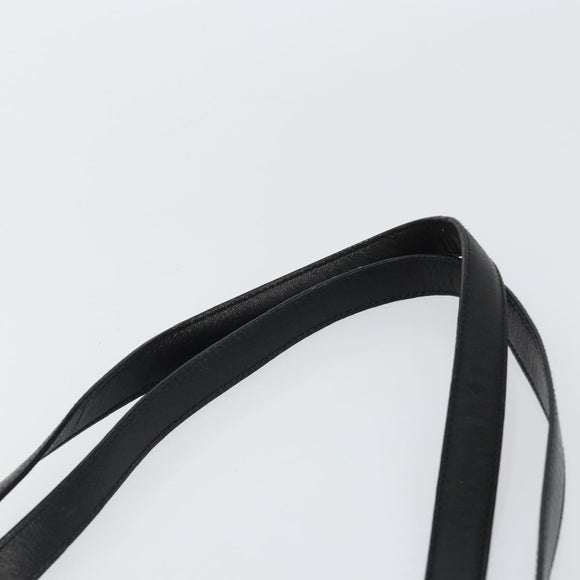 Salvatore Ferragamo Vala Tote Bag Leather Black Silver Auth bs30363