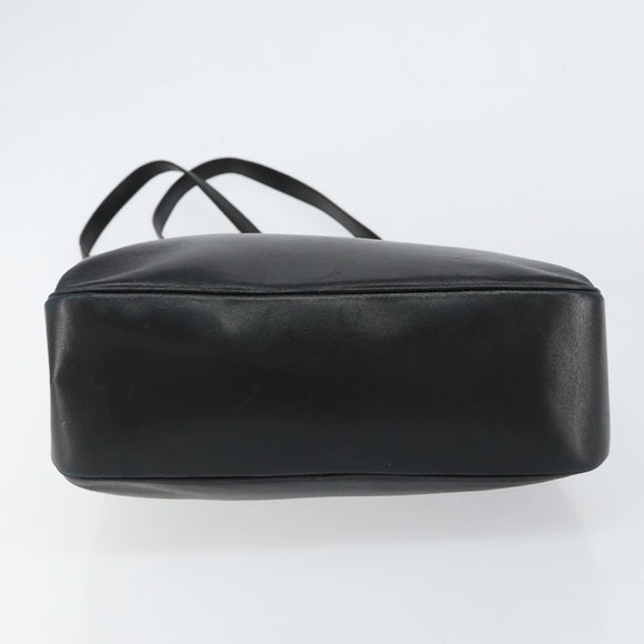 Salvatore Ferragamo Vala Tote Bag Leather Black Silver Auth bs30363