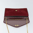 Christian Dior Chain Shoulder Bag Suede Bordeaux Gold Auth bs30368-10