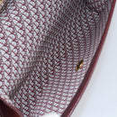 Christian Dior Chain Shoulder Bag Suede Bordeaux Gold Auth bs30368-11