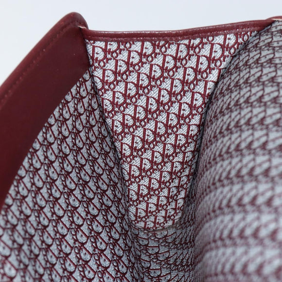 Christian Dior Chain Shoulder Bag Suede Bordeaux Gold Auth bs30368