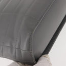 CHANEL Choco Bar Hand Bag Lamb Skin Gray Silver CC Auth bs30369-12