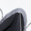 CHANEL Choco Bar Hand Bag Lamb Skin Gray Silver CC Auth bs30369-16